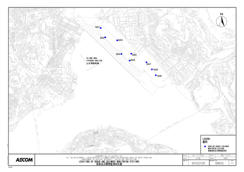 The position map of Odour and Sediment Monitoring Station